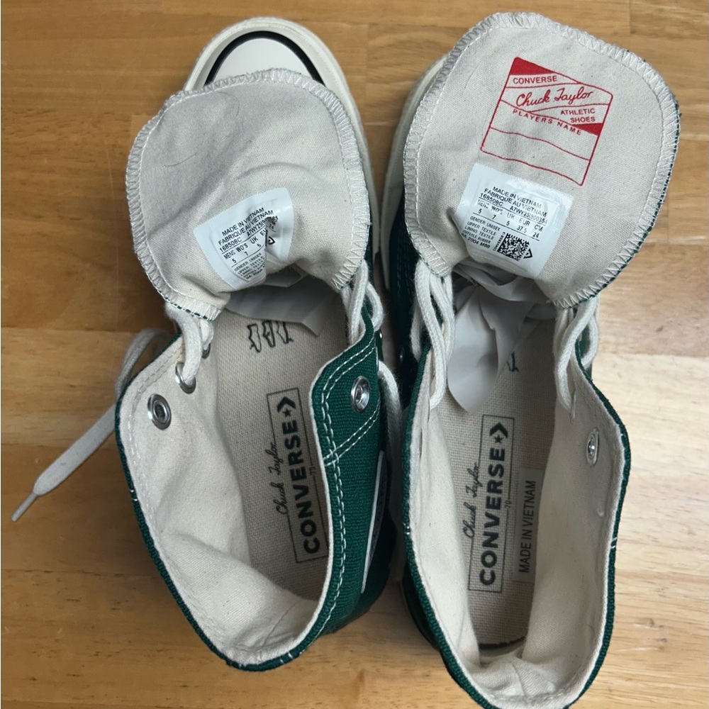 Converse Women’s Dark Green High-Tops - Picture 3 of 5